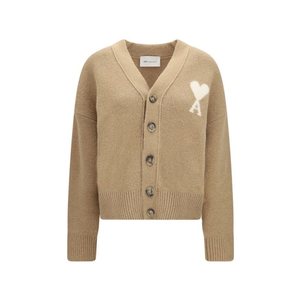 Ami Paris Women Ami De Coeur Cardigan In Alpaca
